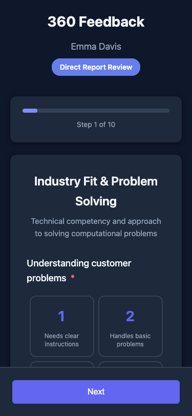 Anonymous Feedback Form on Mobile